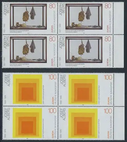 BUND 1993 Michel-Nummer 1673-1674 postfrisch SATZ(2) BLÖCKE RÄNDER rechts