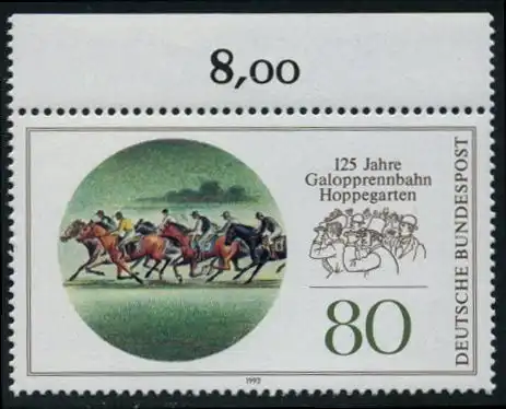 BUND 1993 Michel-Nummer 1677 postfrisch EINZELMARKE RAND oben (a)