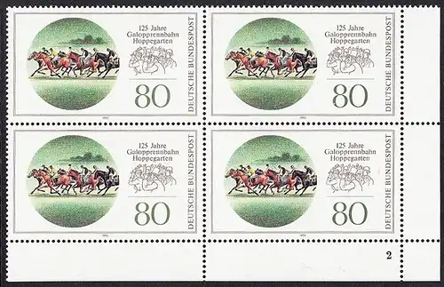 BUND 1993 Michel-Nummer 1677 postfrisch BLOCK ECKRAND unten rechts (FN)