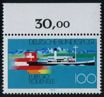 BUND 1993 Michel-Nummer 1678 postfrisch EINZELMARKE RAND oben