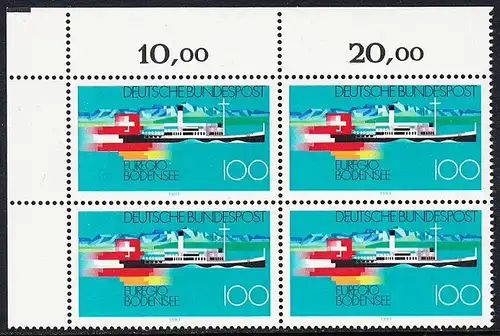 BUND 1993 Michel-Nummer 1678 postfrisch BLOCK ECKRAND oben links