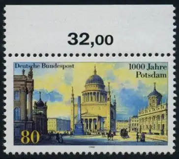 BUND 1993 Michel-Nummer 1680 postfrisch EINZELMARKE RAND oben (b)