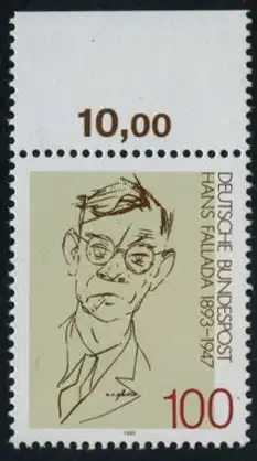 BUND 1993 Michel-Nummer 1683 postfrisch EINZELMARKE RAND oben (a)