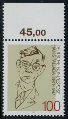 BUND 1993 Michel-Nummer 1683 postfrisch EINZELMARKE RAND oben (c)