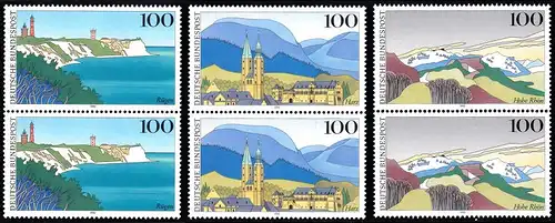 BUND 1993 Michel-Nummer 1684-1686 postfrisch SATZ(3) vert.PAARE