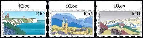 BUND 1993 Michel-Nummer 1684-1686 postfrisch SATZ(3) EINZELMARKEN RÄNDER oben (a)
