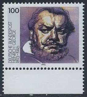 BUND 1993 Michel-Nummer 1689 postfrisch EINZELMARKE RAND unten