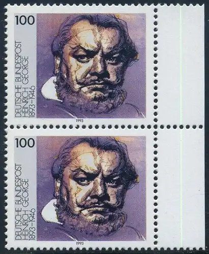 BUND 1993 Michel-Nummer 1689 postfrisch vert.PAAR RAND rechts