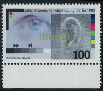 BUND 1993 Michel-Nummer 1690 postfrisch EINZELMARKE RAND unten