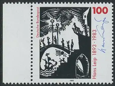 BUND 1993 Michel-Nummer 1694 postfrisch EINZELMARKE RAND links