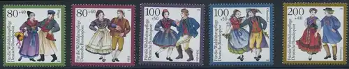 BUND 1993 Michel-Nummer 1696-1700 postfrisch SATZ(5) EINZELMARKEN