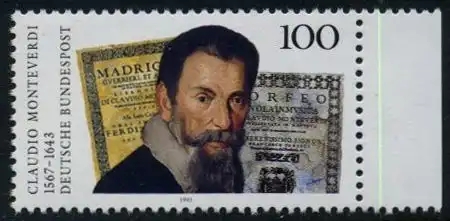 BUND 1993 Michel-Nummer 1705 postfrisch EINZELMARKE RAND rechts