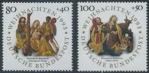 BUND 1993 Michel-Nummer 1707-1708 postfrisch SATZ(2) EINZELMARKEN