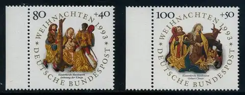 BUND 1993 Michel-Nummer 1707-1708 postfrisch SATZ(2) EINZELMARKEN RÄNDER links