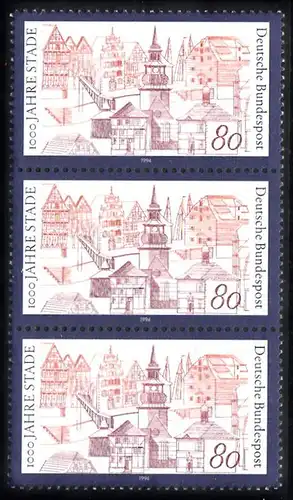 BUND 1994 Michel-Nummer 1709 postfrisch vert.STRIP(3)