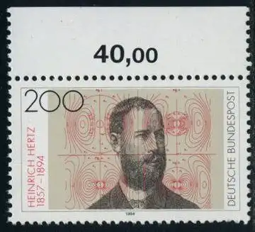 BUND 1994 Michel-Nummer 1710 postfrisch EINZELMARKE RAND oben