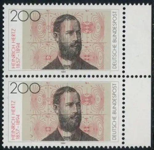 BUND 1994 Michel-Nummer 1710 postfrisch vert.PAAR RAND rechts