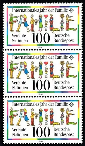 BUND 1994 Michel-Nummer 1711 postfrisch vert.STRIP(3)