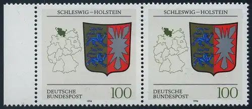 BUND 1994 Michel-Nummer 1715 postfrisch horiz.PAAR RAND links