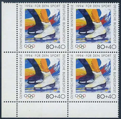 BUND 1994 Michel-Nummer 1717 postfrisch BLOCK ECKRAND unten links