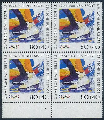 BUND 1994 Michel-Nummer 1717 postfrisch BLOCK RÄNDER unten