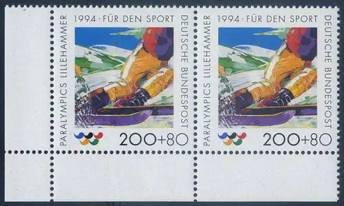 BUND 1994 Michel-Nummer 1720 postfrisch horiz.PAAR ECKRAND unten links