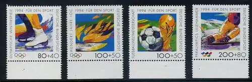BUND 1994 Michel-Nummer 1717-1720 postfrisch SATZ(4) EINZELMARKEN RÄNDER unten