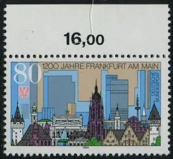 BUND 1994 Michel-Nummer 1721 postfrisch EINZELMARKE RAND oben