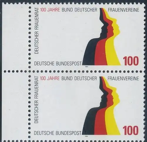 BUND 1994 Michel-Nummer 1723 postfrisch vert.PAAR RAND links