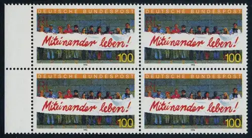 BUND 1994 Michel-Nummer 1725 postfrisch BLOCK RÄNDER links