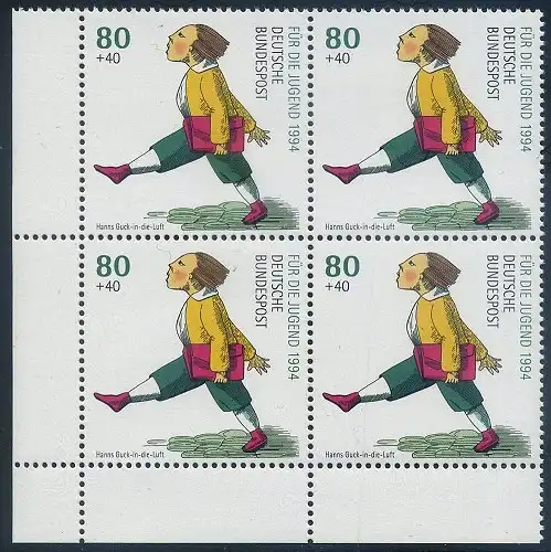 BUND 1994 Michel-Nummer 1727 postfrisch BLOCK ECKRAND unten links