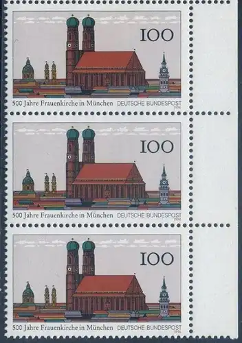 BUND 1994 Michel-Nummer 1731 postfrisch vert.STRIP(3) RAND rechts