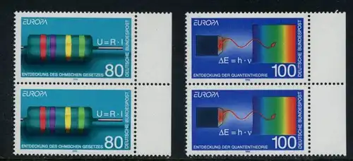 BUND 1994 Michel-Nummer 1732-1733 postfrisch SATZ(2) vert.PAARE RÄNDER rechts