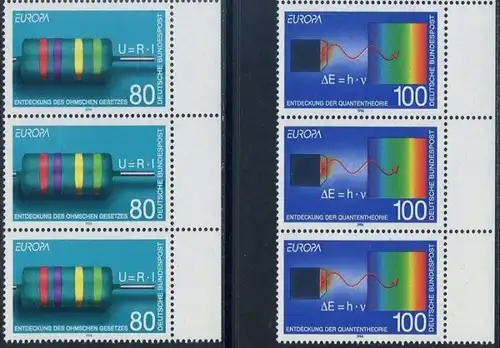 BUND 1994 Michel-Nummer 1732-1733 postfrisch SATZ(2) vert.STRIPS(3) RÄNDER rechts