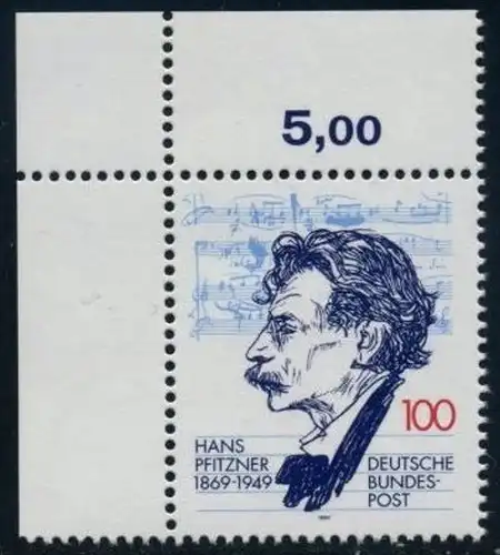 BUND 1994 Michel-Nummer 1736 postfrisch EINZELMARKE ECKRAND oben links