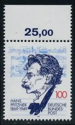 BUND 1994 Michel-Nummer 1736 postfrisch EINZELMARKE RAND oben (c)