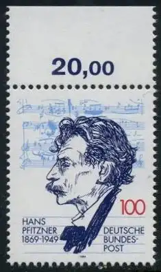 BUND 1994 Michel-Nummer 1736 postfrisch EINZELMARKE RAND oben (b)