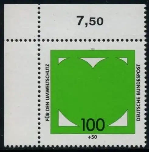 BUND 1994 Michel-Nummer 1737 postfrisch EINZELMARKE ECKRAND oben links