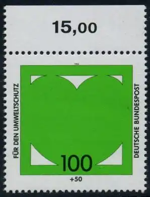 BUND 1994 Michel-Nummer 1737 postfrisch EINZELMARKE RAND oben (a)