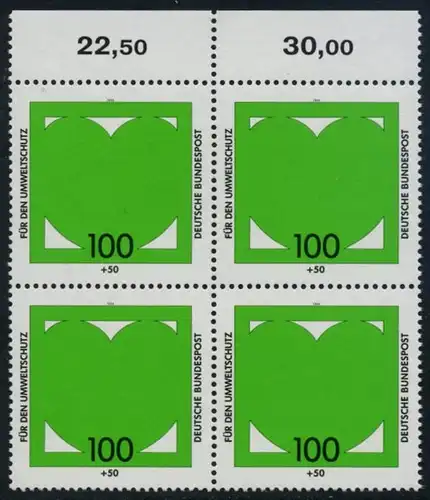 BUND 1994 Michel-Nummer 1737 postfrisch BLOCK RÄNDER oben