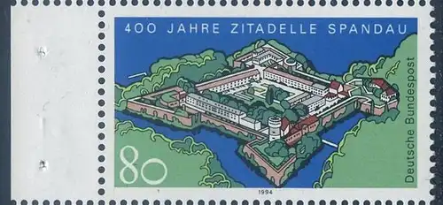 BUND 1994 Michel-Nummer 1739 postfrisch EINZELMARKE RAND links