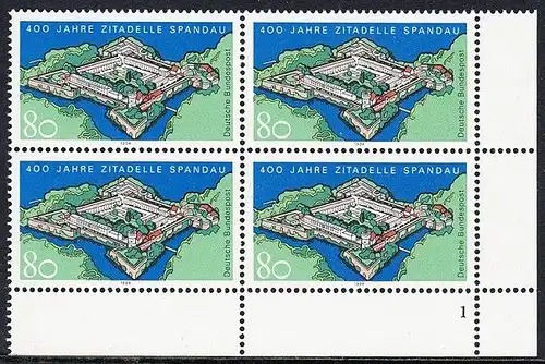 BUND 1994 Michel-Nummer 1739 postfrisch BLOCK ECKRAND unten rechts (FN)