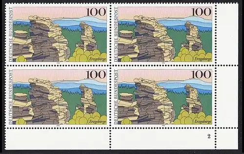 BUND 1994 Michel-Nummer 1743 postfrisch BLOCK ECKRAND unten rechts (FN)