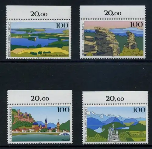 BUND 1994 Michel-Nummer 1742-1745 postfrisch SATZ(4) EINZELMARKEN RÄNDER oben (c)