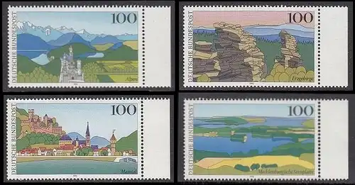 BUND 1994 Michel-Nummer 1742-1745 postfrisch SATZ(4) EINZELMARKEN RÄNDER rechts