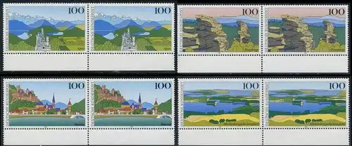 BUND 1994 Michel-Nummer 1742-1745 postfrisch SATZ(4) horiz.PAARE RÄNDER unten