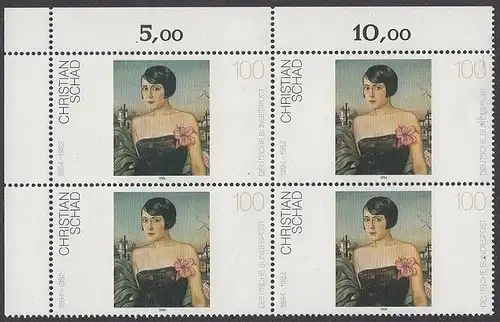 BUND 1994 Michel-Nummer 1748 postfrisch BLOCK ECKRAND oben links