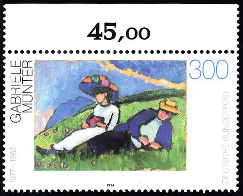 BUND 1994 Michel-Nummer 1750 postfrisch EINZELMARKE RAND oben (b)