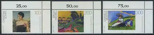 BUND 1994 Michel-Nummer 1748-1750 postfrisch SATZ(3) EINZELMARKEN ECKRÄNDER oben rechts