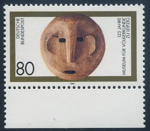 BUND 1994 Michel-Nummer 1751 postfrisch EINZELMARKE RAND unten